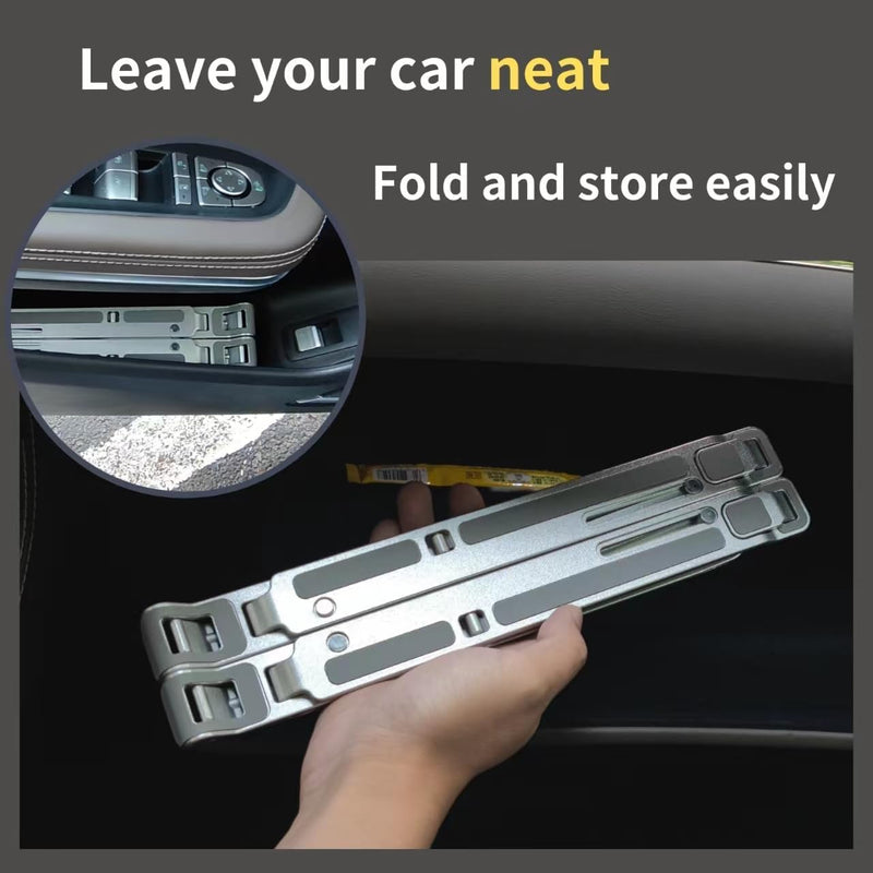 Car Laptop Mount, Height Adjustable Steering Wheel Laptop Tray for Car, Foldable Laptop Desk for Truck SUV Tesla, Portable Vehicle Workstation Table | Steering Wheel & Desktop Dual Mode, 5-Second Quick Scene Switch