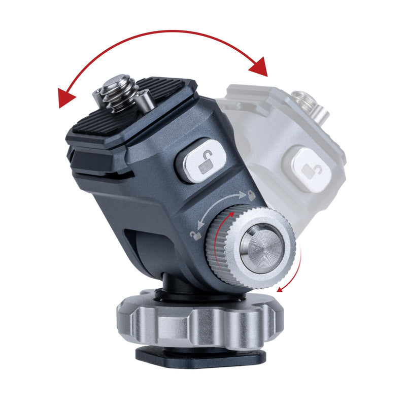 F22 Field Monitor Mount Holder,180° and 360° Angle Adjustment, Damping,click and lock modes-2541