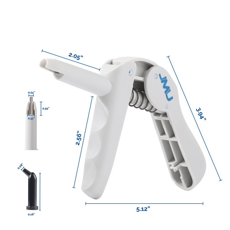 JMU 10 Pack Dental Composite Gun Dispenser Applicator Autoclavable, Comes with 50 Unidose Copsules Cartridge Tips, Plastic Caps