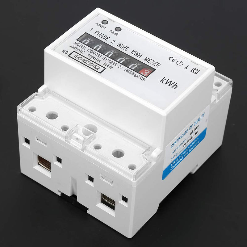 Single Phase Two Wire Energy Meter 4P LED Din Rail Electricity Power Voltmeter Ammeter Voltage Amp Kwh Meter Multimeter