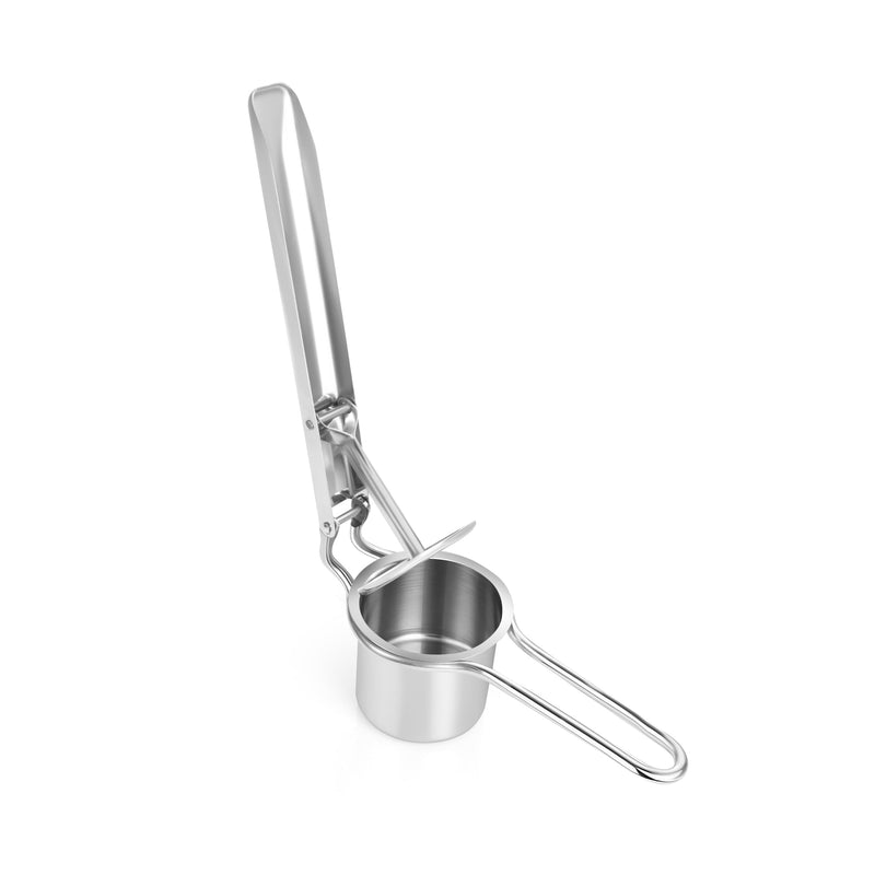 Large 15oz Potato Ricer Masher, Heavy Duty Stainless Steel Vegetable, Fruits Potato Masher and Ricer with 2 Interchangeable Disc kitchen Tool, Press and Mash Kitchen Gadget For Perfect Mashed Potatoes