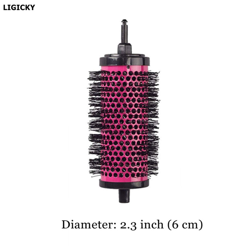 LIGICKY Blowout Brush Set with 2.3’’ Detachable Barrels Round Brushes Hair Styling Tool, 1 Handle 5 Barrels, Large L (Pack of 6)