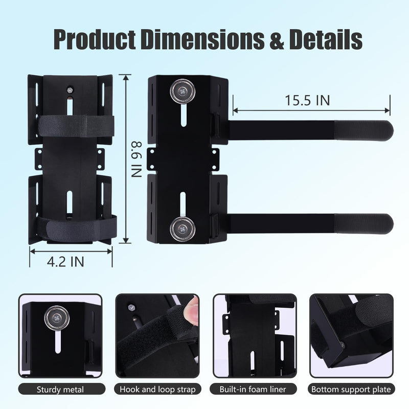 Metal Magnetic Speaker Mount for Golf Cart/Boat Railing/Jet Ski/Snowmobile/UTV ATV Go Cart,Adjustable Strap Speaker Holder Attachment for JBL Charge 4/JBL Charge 5/Flip 6/UE Boom 3/Wingman View Golf