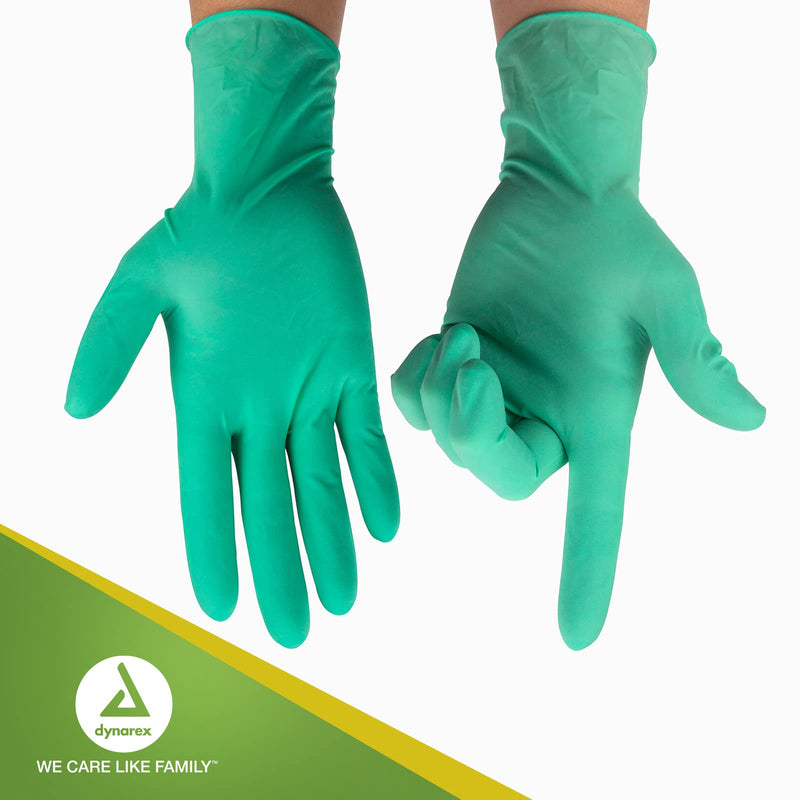 Dynarex Aloetex Latex Aloe Disposable Exam Gloves, Powder Free, Aloe Vera Gloves for Dry Hands, Green Latex Gloves, Green, 1 Box of 100 Gloves (Medium) Medium