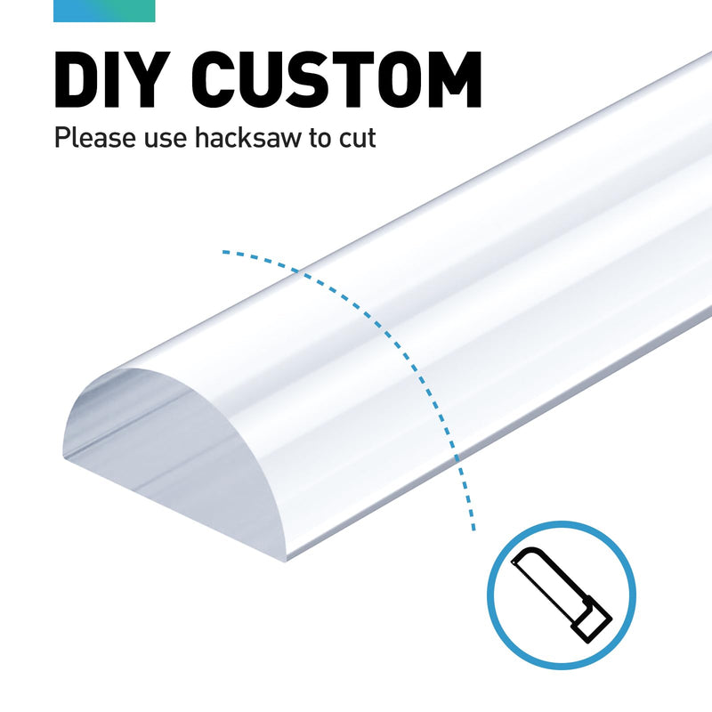 Shower Dam, 2 PCS 1/2" X 1/4" (WxH) Shower Threshold Water Dam,36In Clear Acrylic Shower Bottom Seal Stop Shower Leaks and Create a Water Barrier 1/2 X1/4" (WxH)