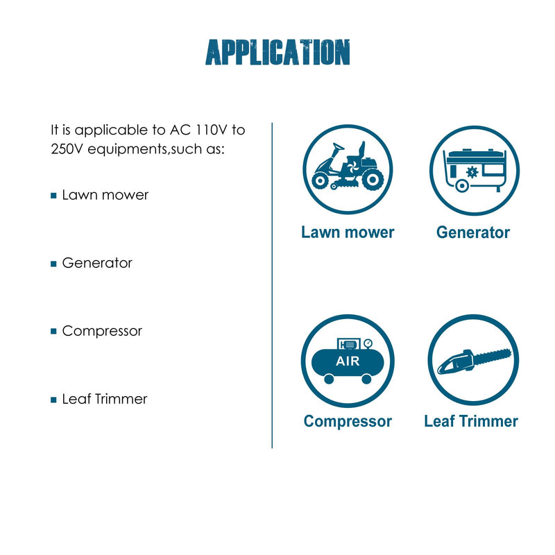 Runleader Mechanical Hour Meter, AC110V to 250V,Waterproof Design for Lawn Mower Generator Compressor Leaf Trimmer etc. AC