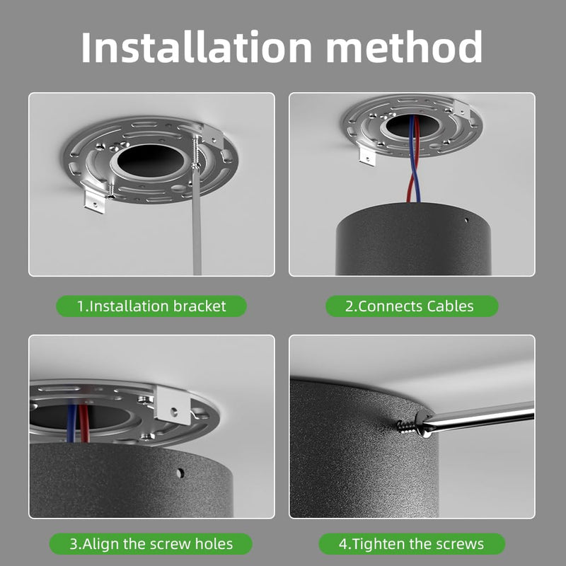 JAYMP Modern LED Ceiling Spotlight 4000K Dimmable 24W Black Surface Mount Cylinder Down Light for Living Room Hallway Lanudry Room 24W, 4000K Natural Light