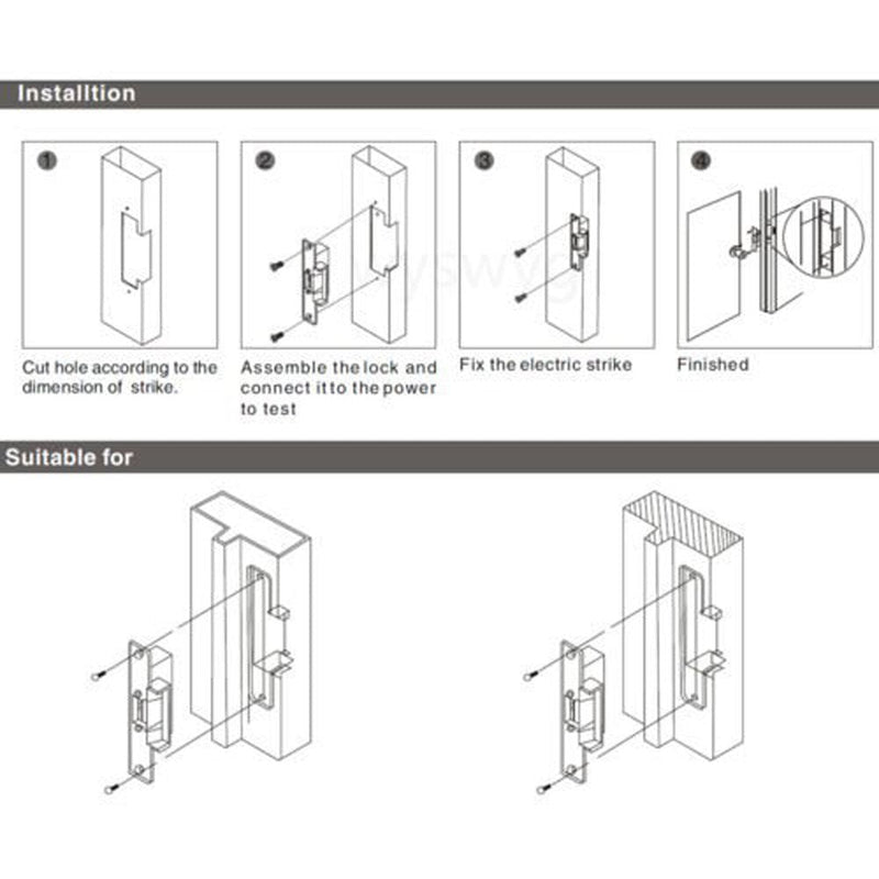 Electric Magnetic Electromagnetic Lock Flush Mount (350LB) Holding Force for Access Control Single Door 12V - 180KG