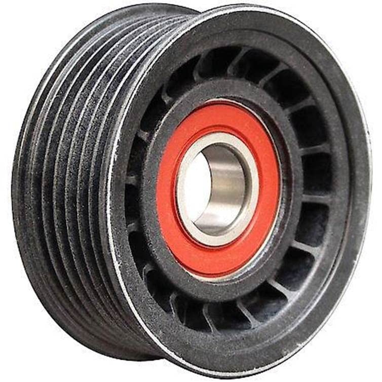 Dayco 89015 6-Groove Flanged Tensioner & Idler Pulley, 70MM Diameter x 28.3MM Width x 12MM Shaft