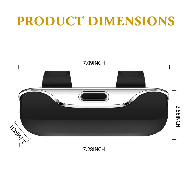 Sunglass Holder for Car Visor Clip, Car Accessories Visor Glasses Holder, Vehicle Visor Accessories Sunglass Holder, Car Sunglass Holder Suitable for Truck and Sedan to Place Sunglass (Black) Black