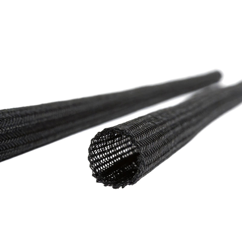 4/5 Inch Ebike Cable Management Sleeve Black for Electric Bike Wire Cover | 4/5 inch ebike cable sleeve, self-wrapping mesh tube, cut-to-fit 1.64ft x2, -40~302°F retardant, 4 cable clamps