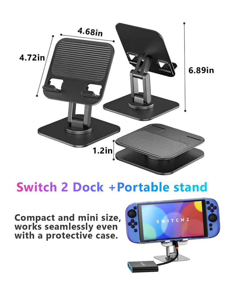 USB c to hdmi/usbc hdmi/USB-c to HD Adapter,USB c HD with PD Charger 4K30 Hz HDMI to C Adapter, USB C Hub Multiport AV Converter Compatible with MacBook,Laptops, (Switch 2 Dock+ Stand) Switch 2 Dock+ Stand