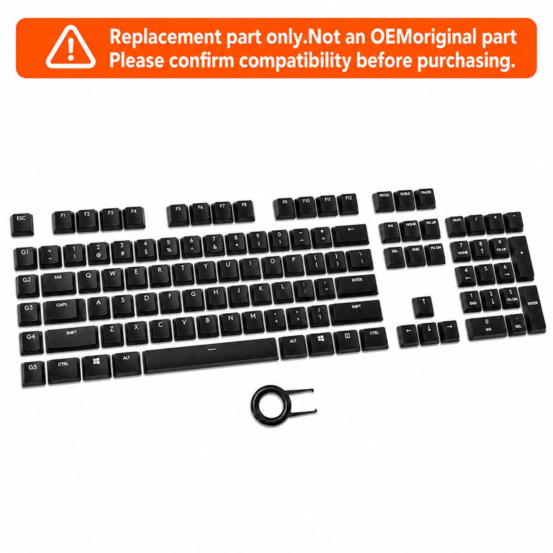Replacement Keycaps for Logitech G915 G913 G815 G813, 109-Key Set | Keycap Set for Logitech Mechanical Gaming Keyboard, ABS Shine Through Keycaps, Compatible with GL Switches Only