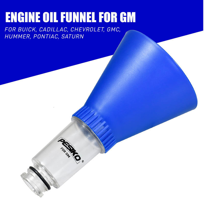Engine Oil Funnel Spill-Free Hands-Free Compatible with Buick, Cadillac, Chevrolet, and GMC Vehicles for Fast & Easy Oil Change Oil Funnel for GMC