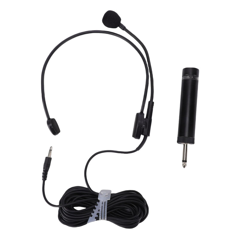 Wired Headset Microphone for Amplifier Teacher Presenter | HiFi Sound Flexible Adjustable Head Mounted Mic with 3.5mm Jack, Lightweight Ergonomic Headset Mic for Singing Speech
