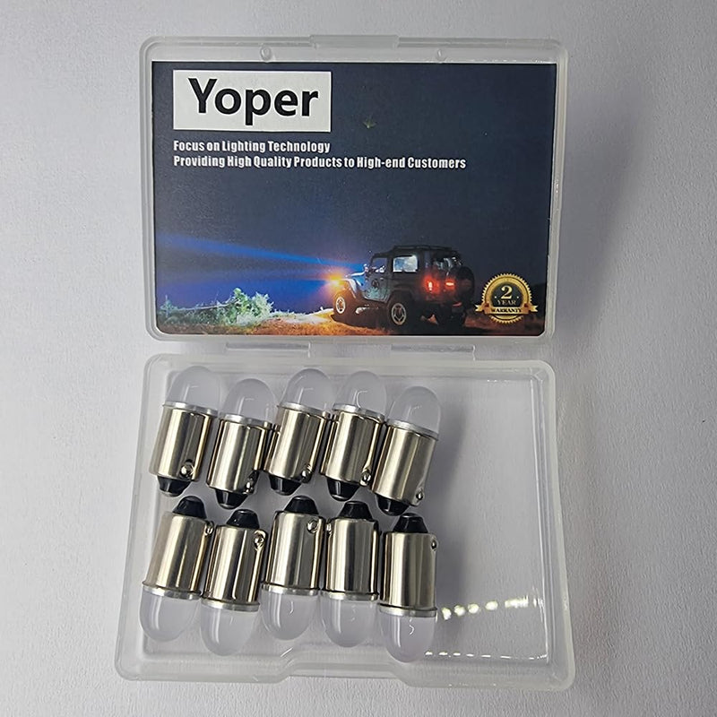Yoper BA9S 53 57 1895 64111 LED Light Bulb for Car 12V White White Color
