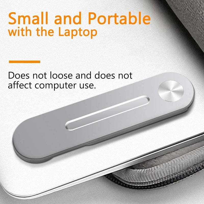 DK177 Laptop Phone Holder, Laptop or Desktop Monitor Side Mount Phone Holder, Slim Portable Foldable Smartphone Stand, Computer Monitor Expansion Bracket, Compatible with Any Phone, Black