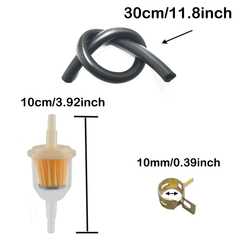 Fuel Pump with Filter and Oil Hose Fit for Kohler 17HP-25HP Cub Cadet Briggs and Stratton mikuni John Deere Kawasaki Yamaha Golf Cart Lawn Mower Small engine 808492 808656