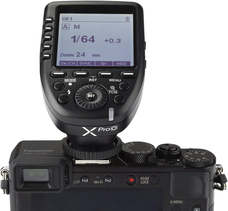 Godox Xpro-O for Olympus Panasonic TTL Wireless Flash Trigger 1/8000s HSS TTL-Convert-Manual Function Large Screen Slanted Design 5 Dedicated Group Buttons 11 Customizable Functions