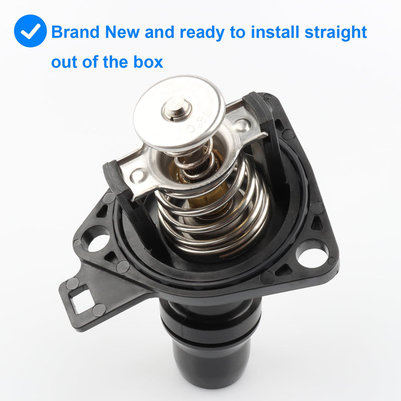 Thermostat Housing Assembly, Compatible with Honda 2.4L L4-2003-2007 Accord 2.4, 2003-2011 Element 2.4, Replace THH-002, 554-170, 19301-RAA-A02, 19301RAAA02 - Only for 2.4L L4 Vehicles