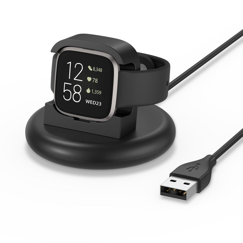 Meliya Charger for Fitbit Versa 2 ONLY, Anti-Slip Charging Stand Dock Station Replacement USB Cable Accessories Cradle Base Holder for Fitbit Versa 2 Smartwatch (Not for Versa/Versa Lite)