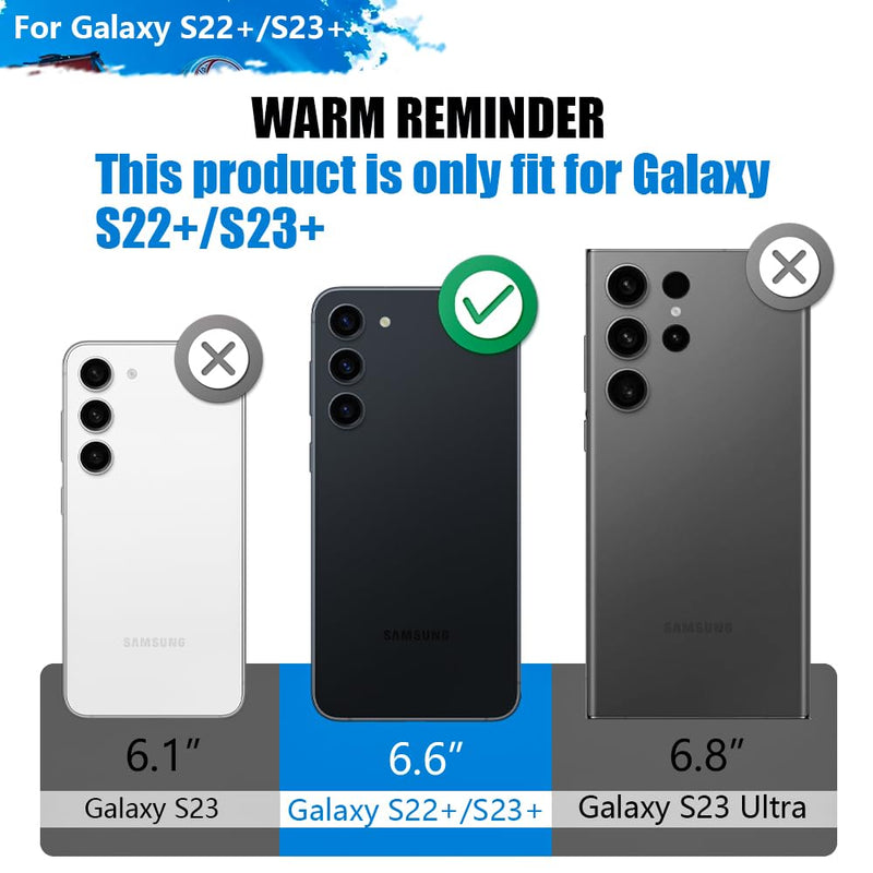 [Upgraded Battery Case for Samsung Galaxy S23+ / S22+, 10000mAh Rechargeable Extended Battery Charging Charger Case, Add 170% Extra Juice (6.6 Inches) Black
