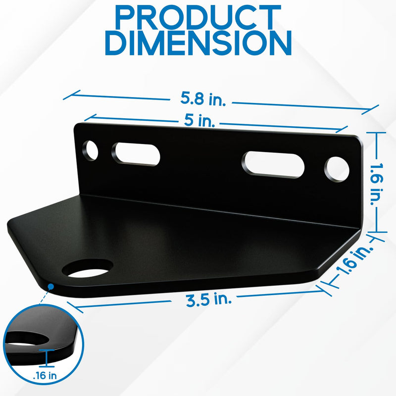 5 Inch Heavy Duty Steel Trailer Hitch for Zero Turn Mowers – Universal Fit with Complete Installation Hardware (Black)
