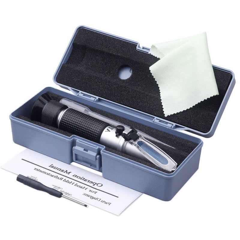Antifreeze Refractometer, 3-in-1 Antifreeze Coolant Tester for Checking Freezing Point, Concentration of Ethylene Glycol Propylene Glycol Based Automobile Antifreeze Coolant Condition Antifreeze Refractometer Black