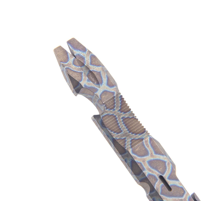 Titanium Pry Bar Crowbar Nail Puller Outdoor Survival With Pocket Clip Large Heavy Duty Lever EDC Multi-Function Tool by Hamans (Roasted blue) Roasted Blue
