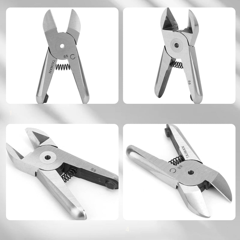 Pneumatic Wire Cutter, Wire Cutter, Air Pneumatic Nipper Shear Cutter Heads, Pneumatic Cutter Head Replacement Air Scissors Head Fit for Hs20 Pneumatic Cutter(S5)