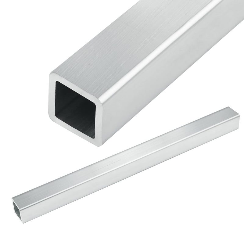 1" x 1"x 48" Long Structural Square Aluminum Tube, 1/8" Wall Thickness, Seamless Square Tubing DIY Metal Profile for Industrial or Home Improvement Projects, 1Pack 1" x 1"x 48"