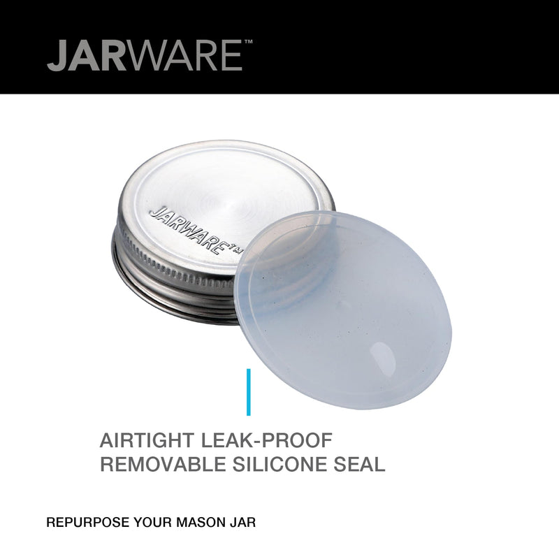 Jarware Stainless Steel Mason Jar Lids, Set of 8 Regular Mouth Lids for Mason Jars Regular Mouth, Set of 8