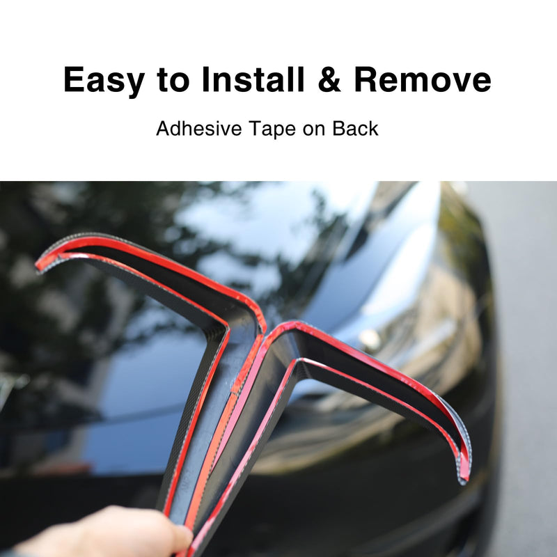 Model 3 Front Fog Light Trim Cover Carbon Fiber Fog Light Cover for Tesla Model 3 2019-2023 Eyebrow Spoiler Accessories Fog Lamp Frame Blade Trim (Matte Carbon Fiber) Matte Carbon Fiber