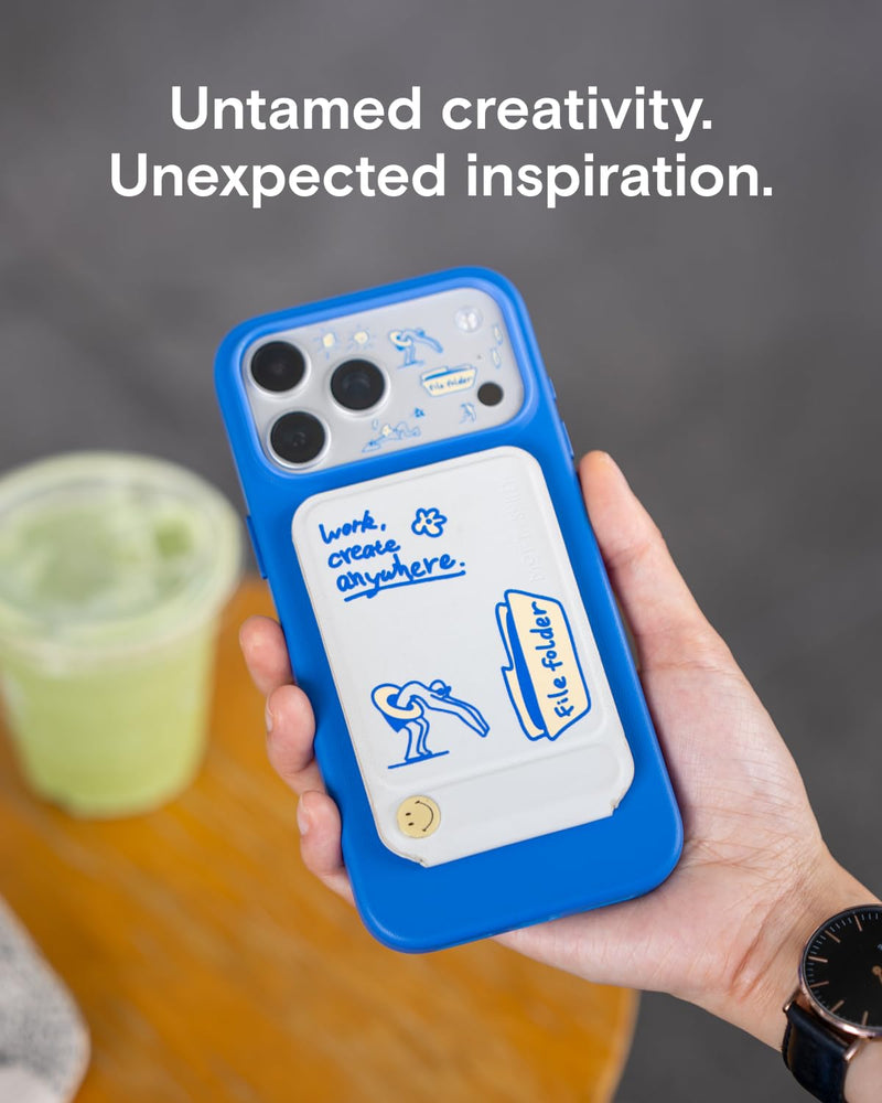 MOFT Pressure-Sensitive Art Stickers, Residue-Free Decorative Vinyl Decals for Snap Tripod Stand, Snap Tripod Wallet, and Snap-on Phone Stand & Wallet, 2 Unique Designs Per Pack (4.5×4.5in)