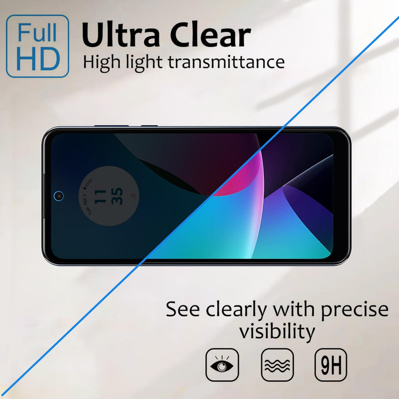 Lyphpe【3 Pack Privacy Screen Protector for Motorola Moto G Play(2023) 9H Tempered Glass Anti-Spy Private Film Compatible for Motorola Moto G Play(2023) Case Friendly