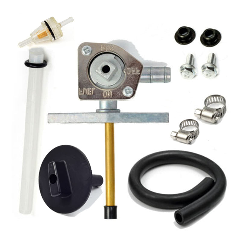 Fuel Valve Petcock & LEVER Compatible with Honda Recon 250 Rancher 350 420 Foreman 400 Foreman 450 FourTrax Foreman Rubicon 500 TRX250 TE/TM TRX350 400 420 500 16950-HN7-003 16963-HM8-000ZA