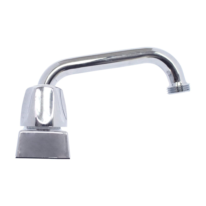 WMF-4225-1-L Utility/Laundry/Shop Sink Faucet, Double Handle with 3/4" Hose Thread in Chrome, Threaded end Slop Spout, 4" Centerset