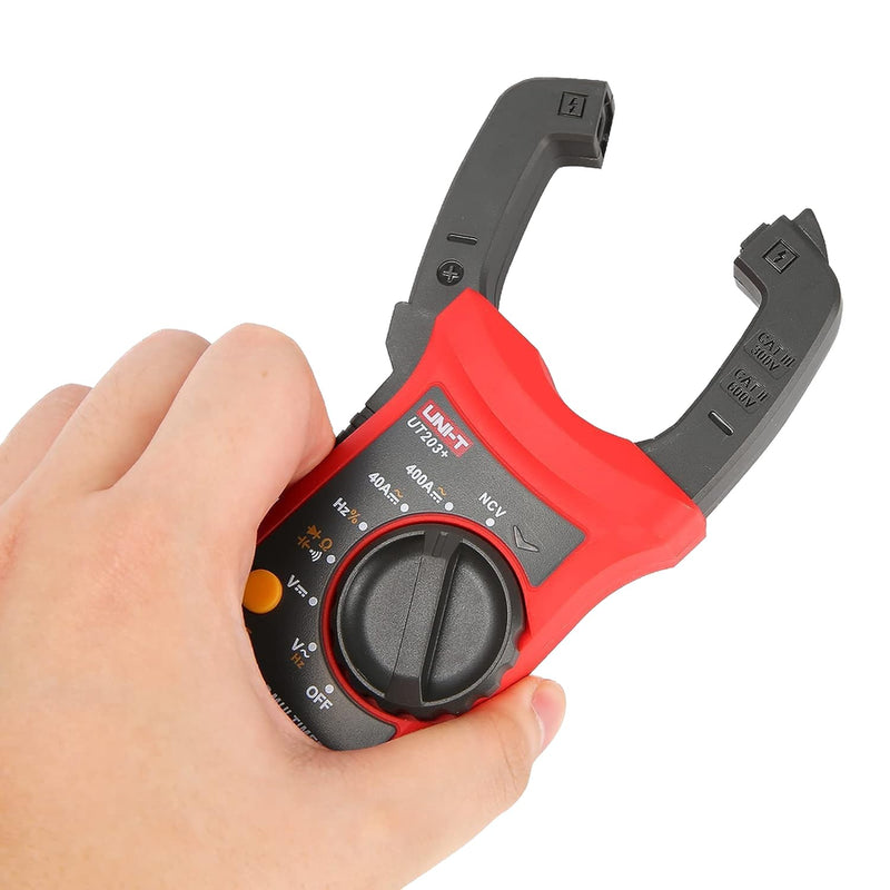 UNI-T UT203+ Digital Multimeter Ammeter Anti-Burning Anti-Misdetection Clamp Meter 600A AC Multifunction Electrician Current Measurement with True Effective Value