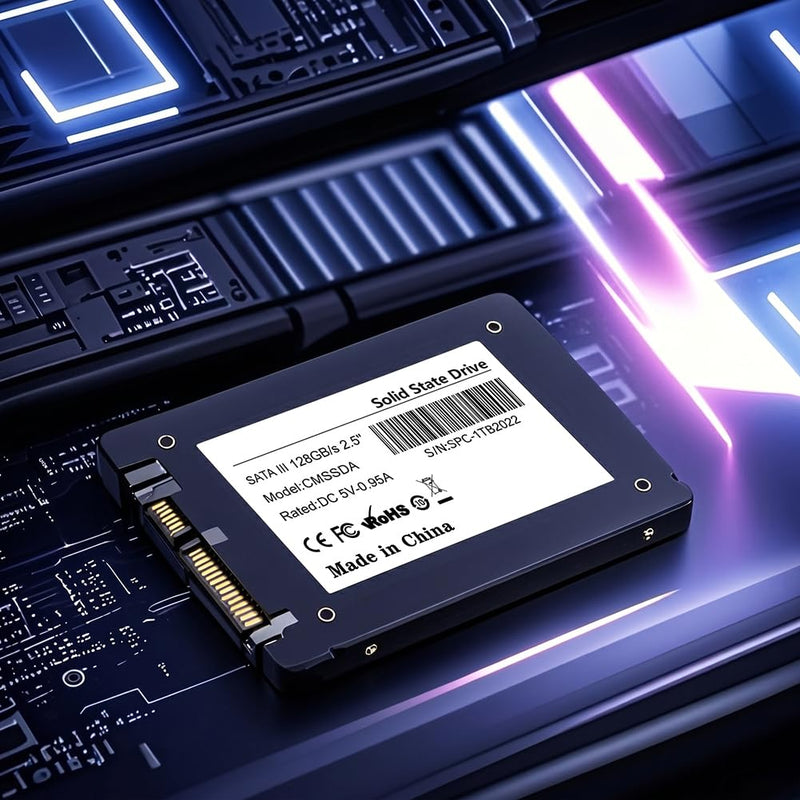 128GB SSD SATA III 6Gb/s 2.5" Internal Solid State Drive, Read Speed up to 550MB/s, Compatible with Laptop and PC Desktops
