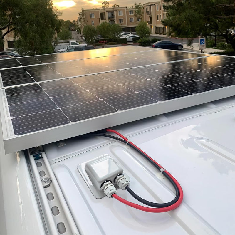 Weatherproof ABS Solar Double Cable Entry Gland for All Cable Types 2mm² to 6mm² for Solar Project on Rv, Campervan, Boat 2mm² to 6mm² White