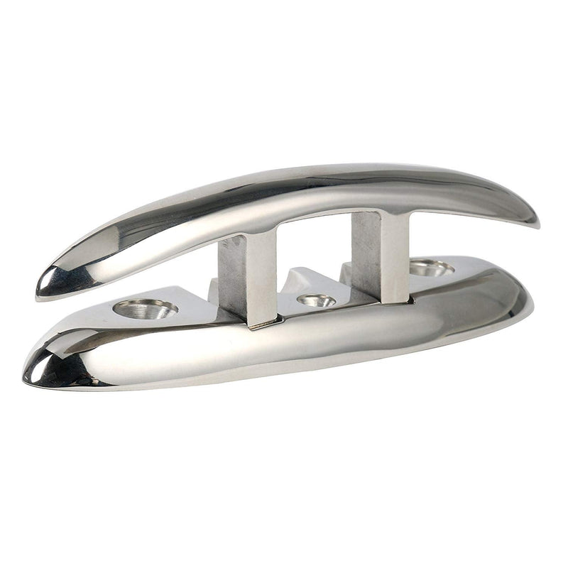Amarine Made Pair of 6" Stainless Folding Cleat, Flip-up Dock Cleat Retractable Cleats-Enhance Safety and Appearance of Any Boat