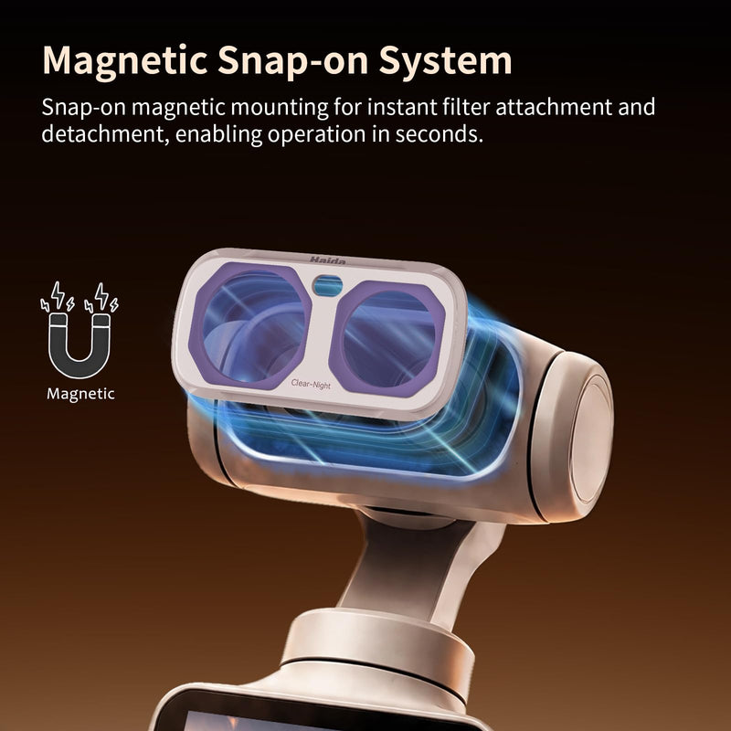 Haida Magnetic Insta 360 Luna Ultra Clear-Night Filter,Enhances Visibility Reduces Light Pollution Anti-Light Filter for Insta360 Luna Ultra Accessories- Black