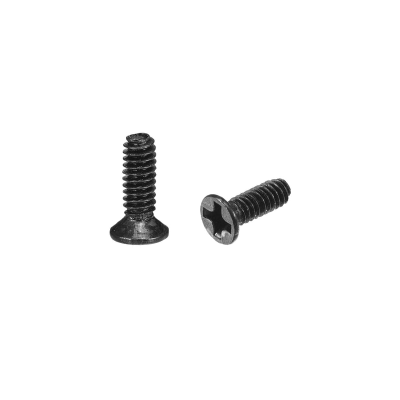 uxcell M2 x 6mm Phillips Screws Fastener Black for Laptop PC TV Fan Switch 500pcs