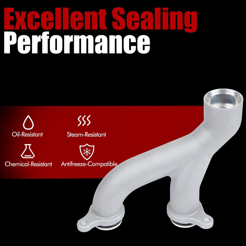 MITZONE Upgraded Coolant Pipe Water Outlet compatible with 2010-2020 Land Rover Range Rover (Sport) LR4 Discovery Range Rover Velar Jaguar XJ XF XE F-Type F-Pace 3.0L 5.0L Supercharged