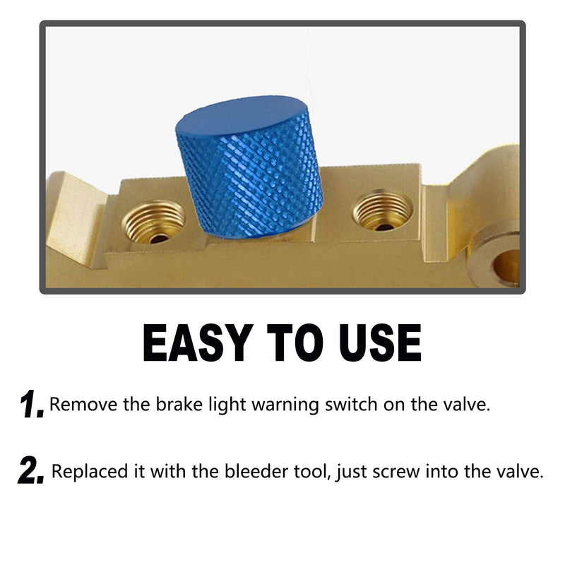 Brake Proportioning Valve Bleeder Tool, Valve Bleeding Tool Compatible with GM Combination Valves, PV2 PV4, Disc/Disc Disc/Drum 172-1353 172-1371 (Blue) Blue