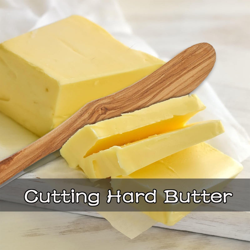 Olive Wooden Butter Knife Spreader, Handmade 6.8 Inch Peanut Butter Knives for Jam, Cheese, Cream, Bread Sandwich Spreaders, Mini Spreader Serving Utensil Set for Breakfast Picnic (3PCS Butter Knives) 3PCS Butter Knives
