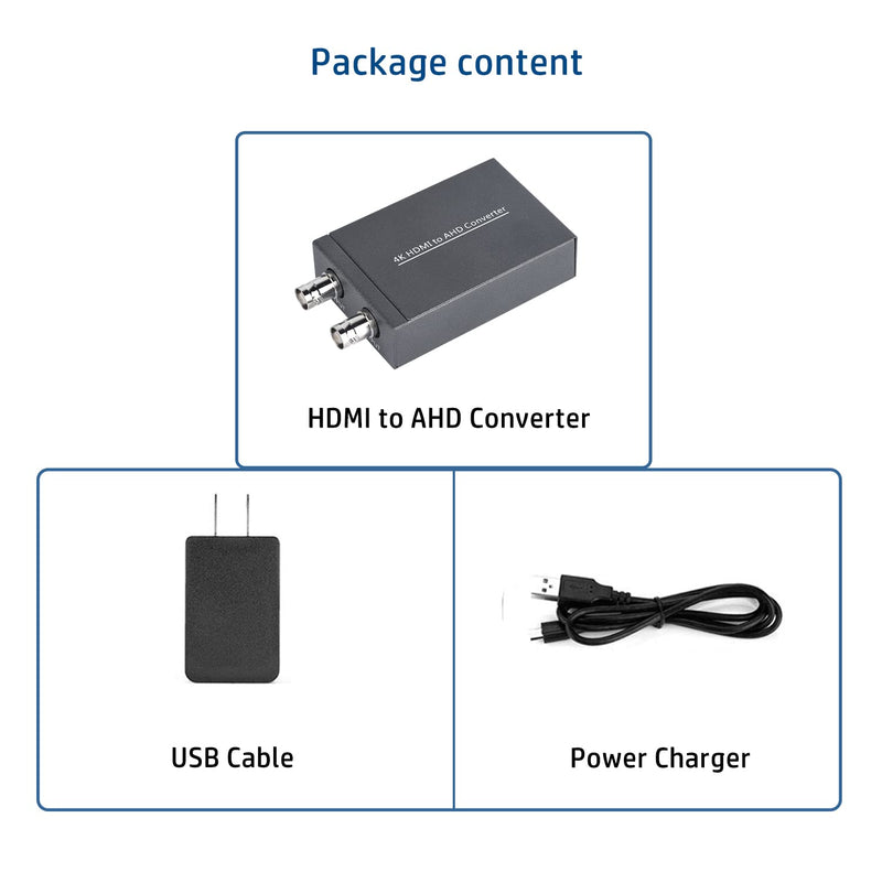 HDMI to AHD Converter, HDMI to AHD for DVR Cameral HD CCTV Security System, Support AHD Loopout 500M Repeater