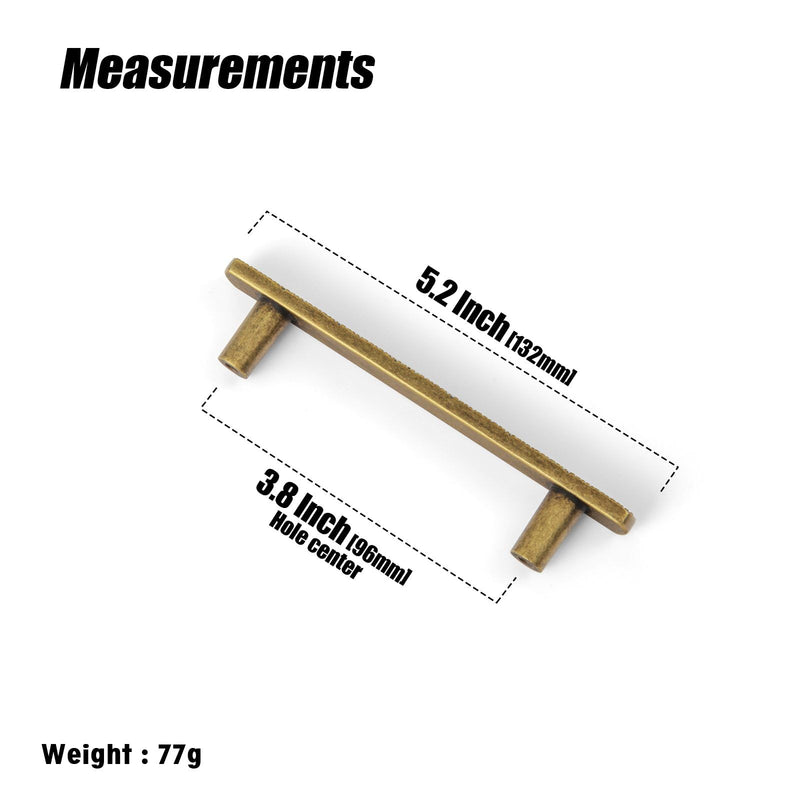 Goo-Ki 3-3/4 Inch（96mm） Hole Centers Luxurious & Sturdy Zinc Alloy Cabinet Handls,Antique Brass Cabinet Pulls for Kitchen,Drawer,Cupboard & Wardrobe,6 Pack 3.8 inch (96 mm) Hole Centers Pulls With No Backplate Antique Brass