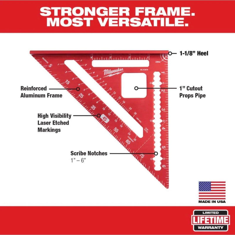 Milwaukee Electric - 7 Magnetic Rafter Square