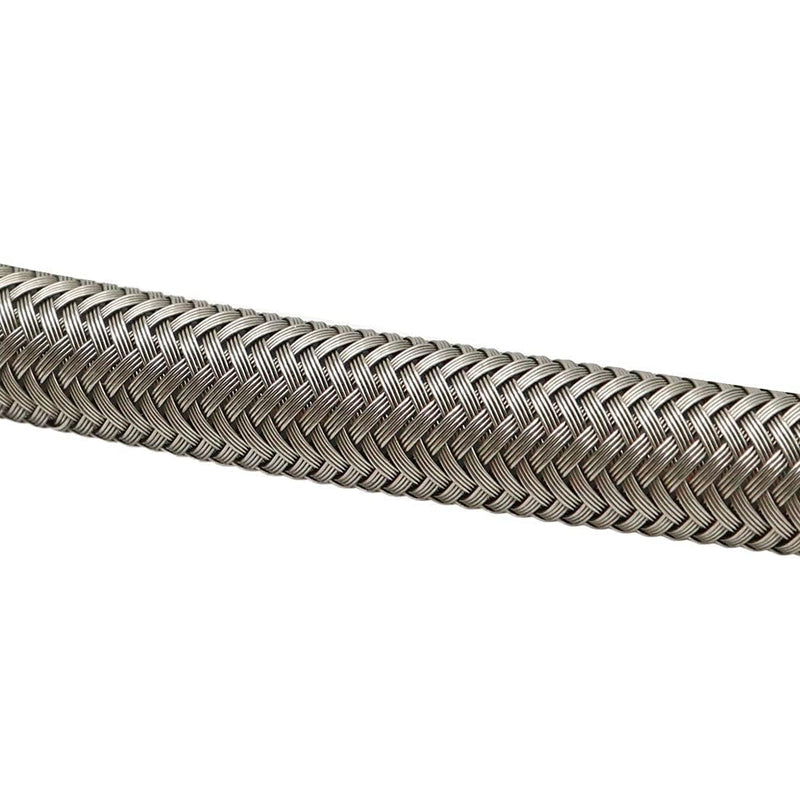 GXARTS 60" Billet Steel Braided Turbo Oil Feed Line Length 4AN 90 Degree Straight Hose Straight PTFE line straight Hose End Pressure Stainless Remote Turbocharger 551871 60‘’